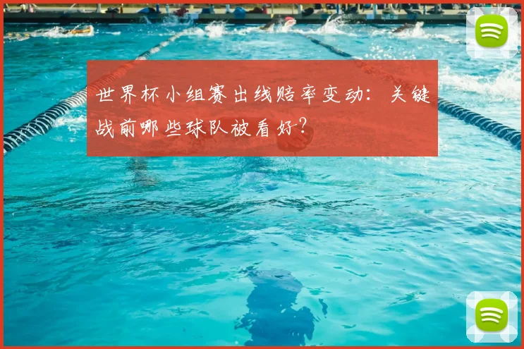 世界杯小组赛出线赔率变动:关键战前哪些球队被看好?